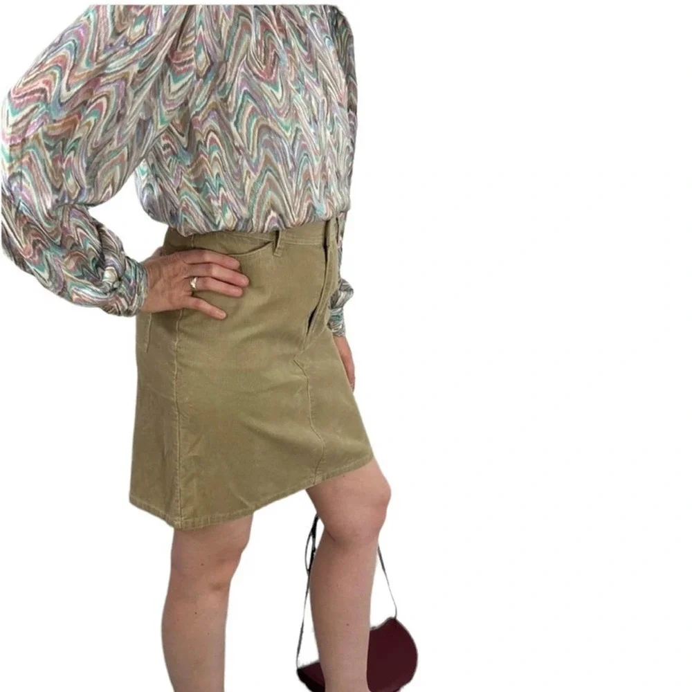 Tommy Hilfiger Corduroy Skirt Vintage Y2K Tan Size 6
